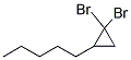 1-(2,2-DIBROMOCYCLOPROPYL)PENTANE Struktur