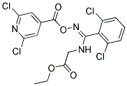 ETHYL 2-([([(2,6-DICHLOROISONICOTINOYL)OXY]IMINO)(2,6-DICHLOROPHENYL)METHYL]AMINO)ACETATE Struktur