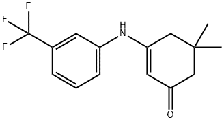 5,5-DIMETHYL-3-((3-(TRIFLUOROMETHYL)PHENYL)AMINO)CYCLOHEX-2-EN-1-ONE Struktur