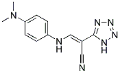 2-(2H-2,3,4,5-TETRAAZOLYL)-3-((4-(DIMETHYLAMINO)PHENYL)AMINO)PROP-2-ENENITRILE Struktur