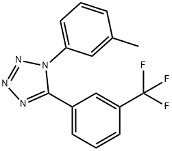 1-(3-METHYLPHENYL)-5-[3-(TRIFLUOROMETHYL)PHENYL]-1H-1,2,3,4-TETRAAZOLE Struktur