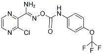 3-CHLORO-N'-(([4-(TRIFLUOROMETHOXY)ANILINO]CARBONYL)OXY)PYRAZINE-2-CARBOXIMIDAMIDE Struktur