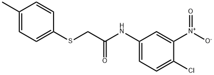 N-(4-CHLORO-3-NITROPHENYL)-2-[(4-METHYLPHENYL)SULFANYL]ACETAMIDE Struktur