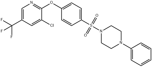 1-[(4-([3-CHLORO-5-(TRIFLUOROMETHYL)-2-PYRIDINYL]OXY)PHENYL)SULFONYL]-4-PHENYLPIPERAZINE Struktur