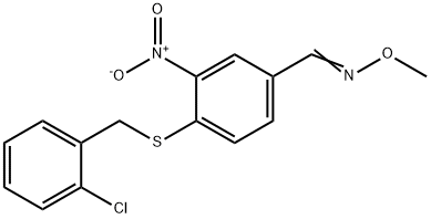 4-[(2-CHLOROBENZYL)SULFANYL]-3-NITROBENZENECARBALDEHYDE O-METHYLOXIME Struktur