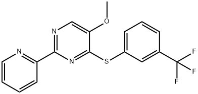 5-METHOXY-2-(2-PYRIDINYL)-4-([3-(TRIFLUOROMETHYL)PHENYL]SULFANYL)PYRIMIDINE Struktur