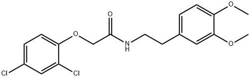 2-(2,4-DICHLOROPHENOXY)-N-(2-(3,4-DIMETHOXYPHENYL)ETHYL)ETHANAMIDE Struktur