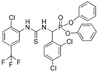 DIPHENYL [(([2-CHLORO-5-(TRIFLUOROMETHYL)ANILINO]CARBOTHIOYL)AMINO)(2,4-DICHLOROPHENYL)METHYL]PHOSPHONATE Struktur