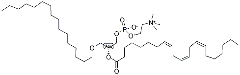 1-O-HEXADECYL-2-O-DIHOMO-GAMMA-LINOLENOYL-SN-GLYCERO-3-PHOSPHORYLCHOLINE Struktur