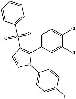 5-(3,4-DICHLOROPHENYL)-1-(4-FLUOROPHENYL)-1H-PYRAZOL-4-YL PHENYL SULFONE Struktur