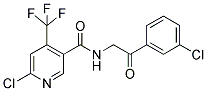 6-CHLORO-N-[2-(3-CHLOROPHENYL)-2-OXOETHYL]-4-(TRIFLUOROMETHYL)NICOTINAMIDE Struktur