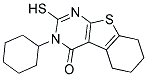 3-CYCLOHEXYL-2-MERCAPTO-5,6,7,8-TETRAHYDRO-3H-BENZO[4,5]THIENO[2,3-D]PYRIMIDIN-4-ONE Struktur