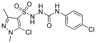 N1-(4-CHLOROPHENYL)-2-[(5-CHLORO-1,3-DIMETHYL-1H-PYRAZOL-4-YL)SULFONYL]HYDRAZINE-1-CARBOXAMIDE Struktur