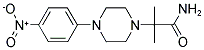 2-METHYL-2-[4-(4-NITROPHENYL)PIPERAZINO]PROPANAMIDE Struktur