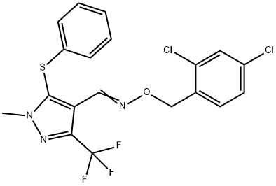 1-METHYL-5-(PHENYLSULFANYL)-3-(TRIFLUOROMETHYL)-1H-PYRAZOLE-4-CARBALDEHYDE O-(2,4-DICHLOROBENZYL)OXIME Struktur