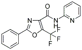 N-(2-PYRIDINYL)-2-PHENYL-5-(TRIFLUOROMETHYL)-OXAZOLE-4-CARBOXAMIDE Struktur