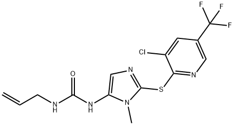 N-ALLYL-N'-(2-([3-CHLORO-5-(TRIFLUOROMETHYL)-2-PYRIDINYL]SULFANYL)-1-METHYL-1H-IMIDAZOL-5-YL)UREA Struktur