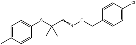 2-METHYL-2-[(4-METHYLPHENYL)SULFANYL]PROPANAL O-(4-CHLOROBENZYL)OXIME Struktur