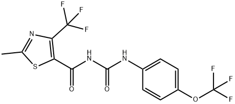 N-([2-METHYL-4-(TRIFLUOROMETHYL)-1,3-THIAZOL-5-YL]CARBONYL)-N'-[4-(TRIFLUOROMETHOXY)PHENYL]UREA Struktur