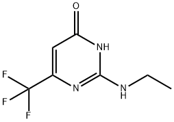 2-(ETHYLAMINO)-6-(TRIFLUOROMETHYL)-4-PYRIMIDINOL Struktur