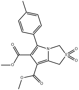 DIMETHYL 5-(4-METHYLPHENYL)-2,2-DIOXO-2,3-DIHYDRO-1H-2LAMBDA6-PYRROLO[1,2-C][1,3]THIAZOLE-6,7-DICARBOXYLATE Struktur