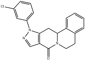 11-(3-CHLOROPHENYL)-5,11,12,12A-TETRAHYDROPYRAZOLO[3',4':4,5]PYRIDO[2,1-A]ISOQUINOLIN-8(6H)-ONE Struktur