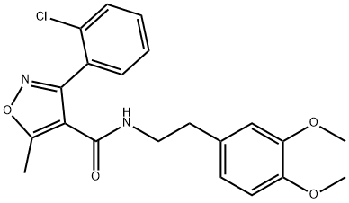 N-(2-(3,4-DIMETHOXYPHENYL)ETHYL)(3-(2-CHLOROPHENYL)-5-METHYLISOXAZOL-4-YL)FORMAMIDE Struktur