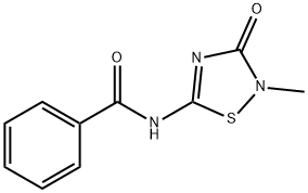 N-(2-METHYL-3-OXO-2,3-DIHYDRO-1,2,4-THIADIAZOL-5-YL)BENZENECARBOXAMIDE Struktur