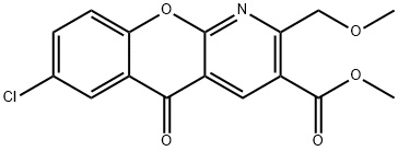 METHYL 7-CHLORO-2-(METHOXYMETHYL)-5-OXO-5H-CHROMENO[2,3-B]PYRIDINE-3-CARBOXYLATE Struktur