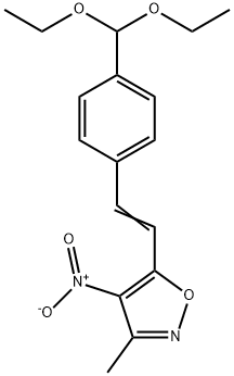 5-[4-(DIETHOXYMETHYL)STYRYL]-3-METHYL-4-NITROISOXAZOLE Struktur