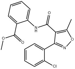 METHYL 2-((3-(2-CHLOROPHENYL)-5-METHYLISOXAZOL-4-YL)CARBONYLAMINO)BENZOATE Struktur