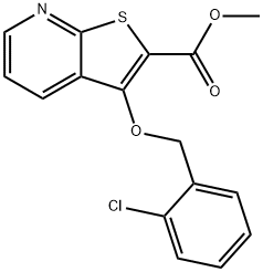 METHYL 3-[(2-CHLOROBENZYL)OXY]THIENO[2,3-B]PYRIDINE-2-CARBOXYLATE Struktur