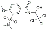 N1-(2,2,2-TRICHLORO-1-HYDROXYETHYL)-3-[(DIMETHYLAMINO)SULFONYL]-4-METHOXYBENZAMIDE Struktur