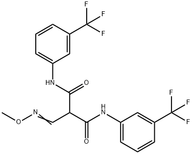 2-[(METHOXYIMINO)METHYL]-N1,N3-BIS[3-(TRIFLUOROMETHYL)PHENYL]MALONAMIDE Struktur