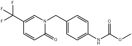 METHYL N-(4-([2-OXO-5-(TRIFLUOROMETHYL)-1(2H)-PYRIDINYL]METHYL)PHENYL)CARBAMATE Struktur