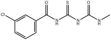 1-CHLORO-3-([(([(METHYLAMINO)CARBONYL]AMINO)CARBOTHIOYL)AMINO]CARBONYL)BENZENE Struktur