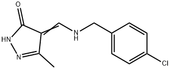 4-([(4-CHLOROBENZYL)AMINO]METHYLENE)-5-METHYL-2,4-DIHYDRO-3H-PYRAZOL-3-ONE Struktur