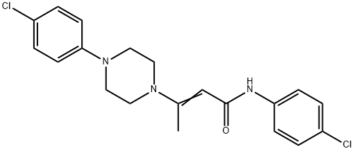 N-(4-CHLOROPHENYL)-3-[4-(4-CHLOROPHENYL)PIPERAZINO]-2-BUTENAMIDE Struktur