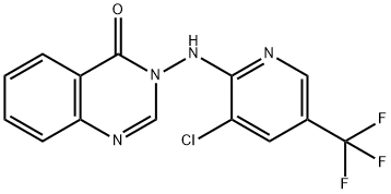 3-([3-CHLORO-5-(TRIFLUOROMETHYL)-2-PYRIDINYL]AMINO)-4(3H)-QUINAZOLINONE Struktur