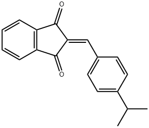 2-((4-(ISOPROPYL)PHENYL)METHYLENE)INDANE-1,3-DIONE Struktur