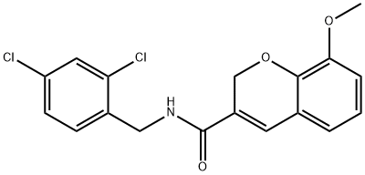 N-(2,4-DICHLOROBENZYL)-8-METHOXY-2H-CHROMENE-3-CARBOXAMIDE Struktur