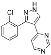 4-[3-(2-CHLOROPHENYL)-(1H)-PYRAZOL-4-YL]PYRIMIDINE Struktur