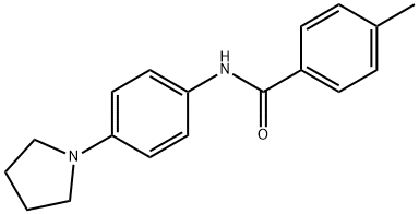 4-METHYL-N-[4-(1-PYRROLIDINYL)PHENYL]BENZENECARBOXAMIDE Struktur