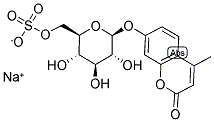 4-METHYLUMBELLIFERYL-BETA-D-GALACTOSIDE-6-SULPHATE SODIUM SALT Struktur