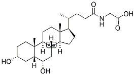 5-BETA-CHOLANIC ACID-3-ALPHA, 6-ALPHA-DIOL N-(CARBOXYMETHYL)-AMIDE Struktur