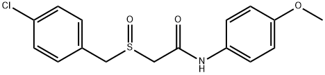 2-[(4-CHLOROBENZYL)SULFINYL]-N-(4-METHOXYPHENYL)ACETAMIDE Struktur