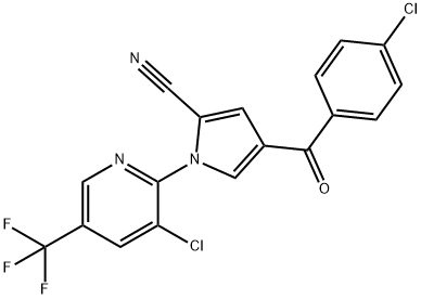 4-(4-CHLOROBENZOYL)-1-[3-CHLORO-5-(TRIFLUOROMETHYL)-2-PYRIDINYL]-1H-PYRROLE-2-CARBONITRILE Struktur