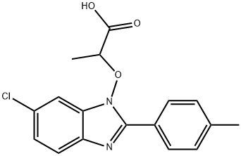 2-([6-CHLORO-2-(4-METHYLPHENYL)-1H-1,3-BENZIMIDAZOL-1-YL]OXY)PROPANOIC ACID Struktur