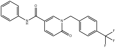 6-OXO-N-PHENYL-1-[4-(TRIFLUOROMETHYL)BENZYL]-1,6-DIHYDRO-3-PYRIDINECARBOXAMIDE Struktur