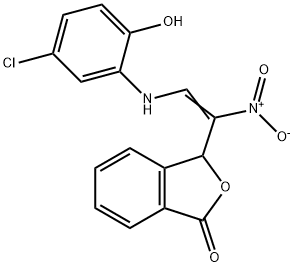 3-[2-(5-CHLORO-2-HYDROXYANILINO)-1-NITROVINYL]-2-BENZOFURAN-1(3H)-ONE Struktur